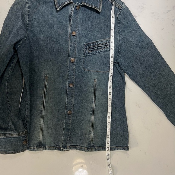 Ellen Tracy Blue Jean Jacket Classic Design - Picture 10 of 13